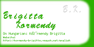 brigitta kormendy business card
